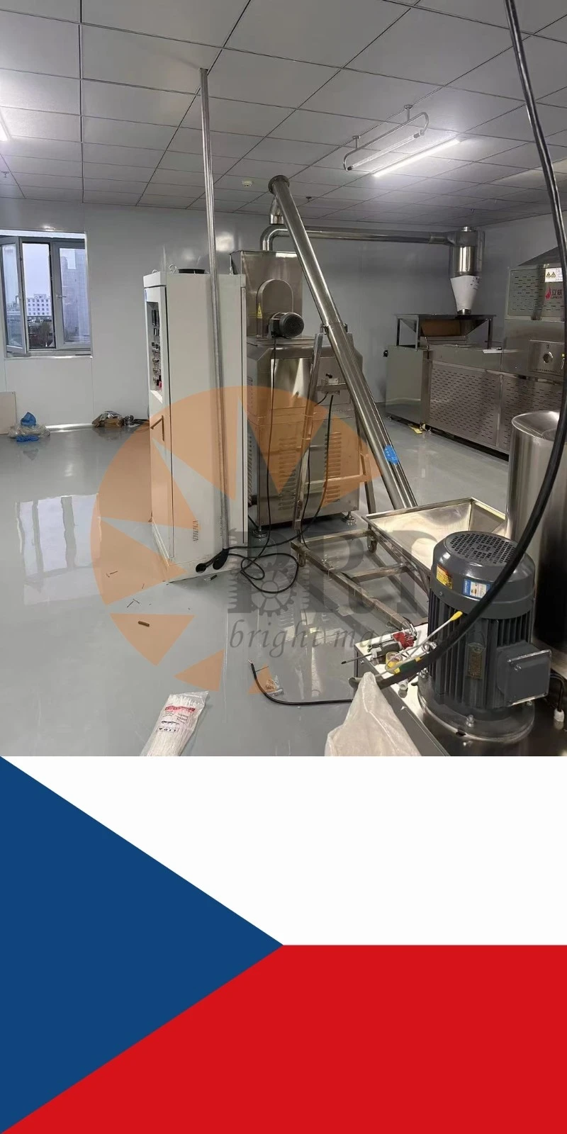 Czech customers extrusion process for puff food production plant Czech customers extrusion process for puff food production plant